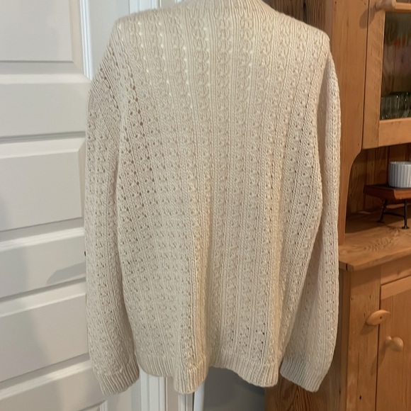 Hand Knit cream cardigan - Picture 4 of 5